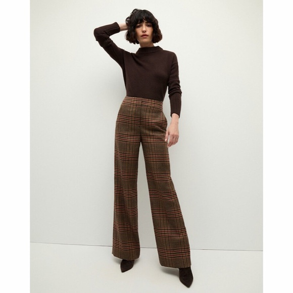 Veronica Beard Pants - Veronica‎ Beard Tonelli Plaid Pant Camel Black Brown Tan Womens Size 0